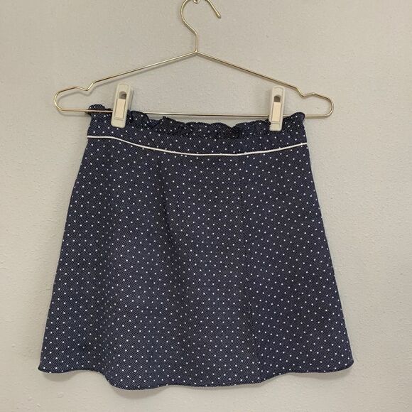Topshop Button Front Blue & White A Line Skirt - Picture 2 of 6